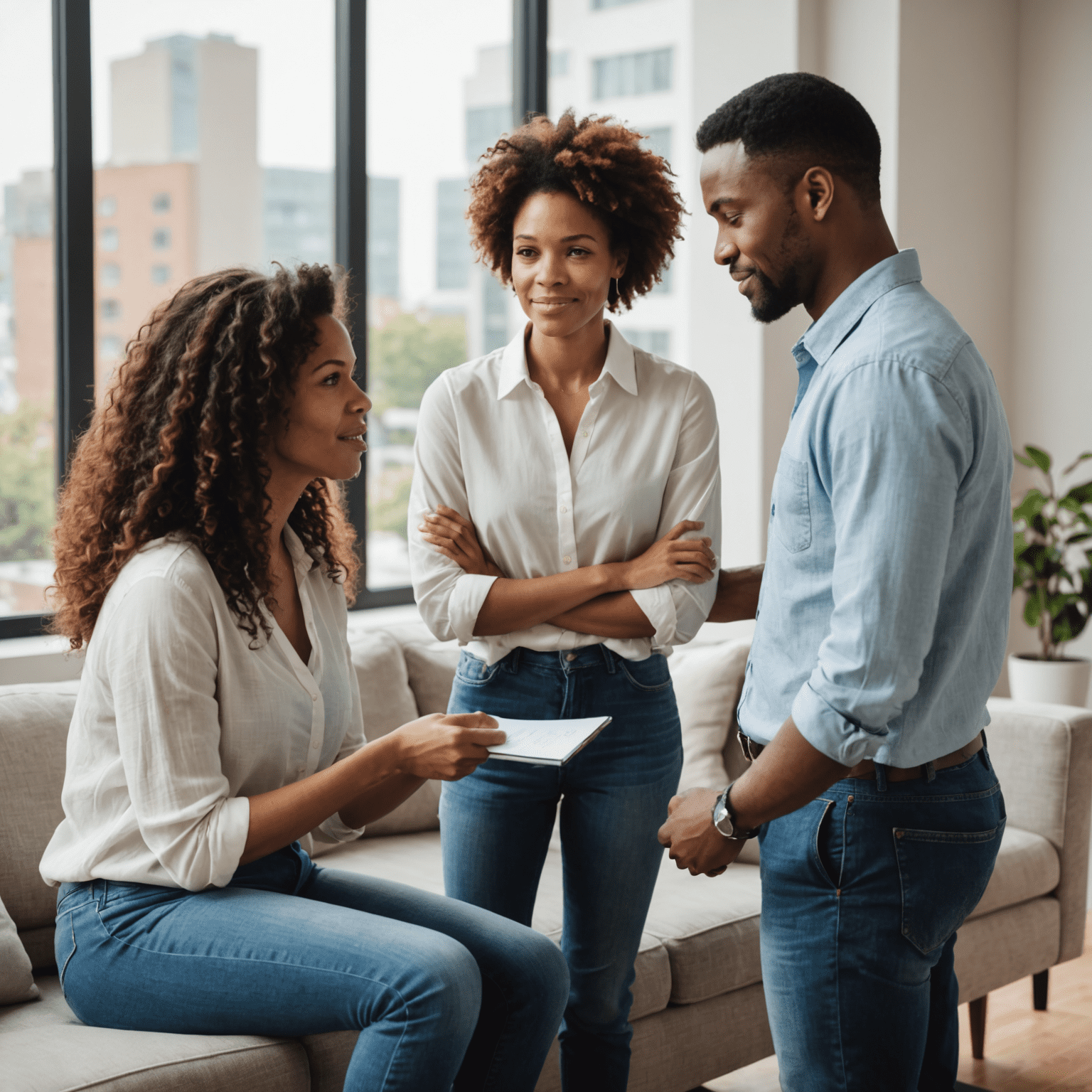 Couple receiving guidance from a relationship expert to overcome challenges