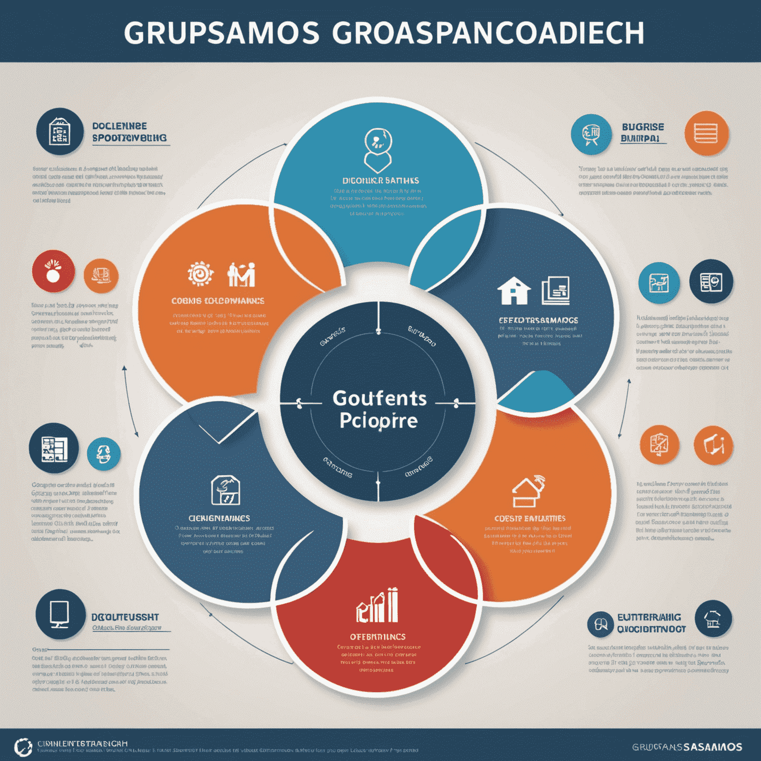 Infographic showing the unique benefits of the grupsamos approach